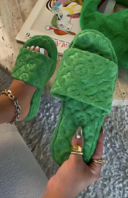 Luxe Plush Velvet Slippers, where style and comfort meet in perfect harmony.